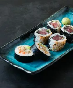 Kiji Stoneware & Ceramics Japanese Tableware Oblong Turquoise Platter