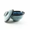 Kiji Stoneware & Ceramics Blue Wave Covered Bowl