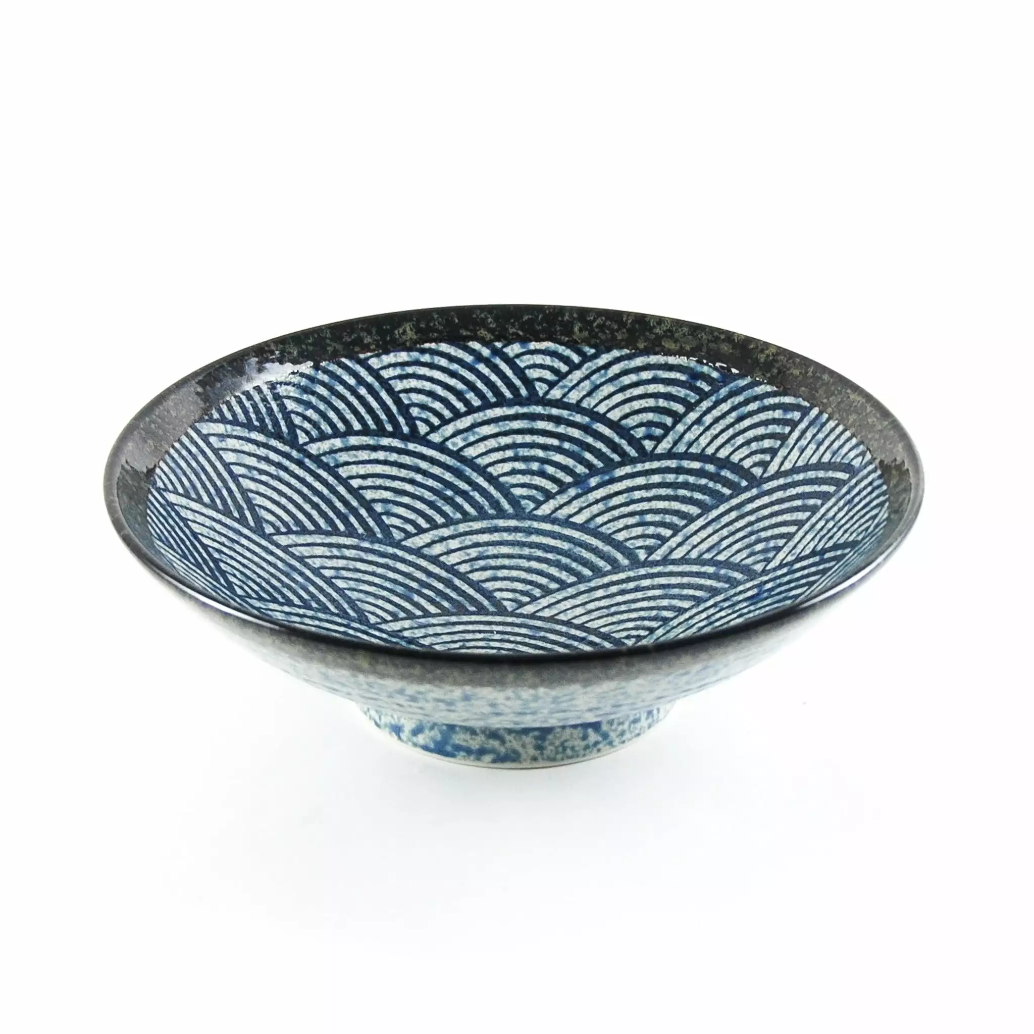 Kiji Stoneware & Ceramics Blue Wave Large Shallow Bowl 4 Kiji Stoneware & Ceramics Blue Wave Large Shallow Bowl