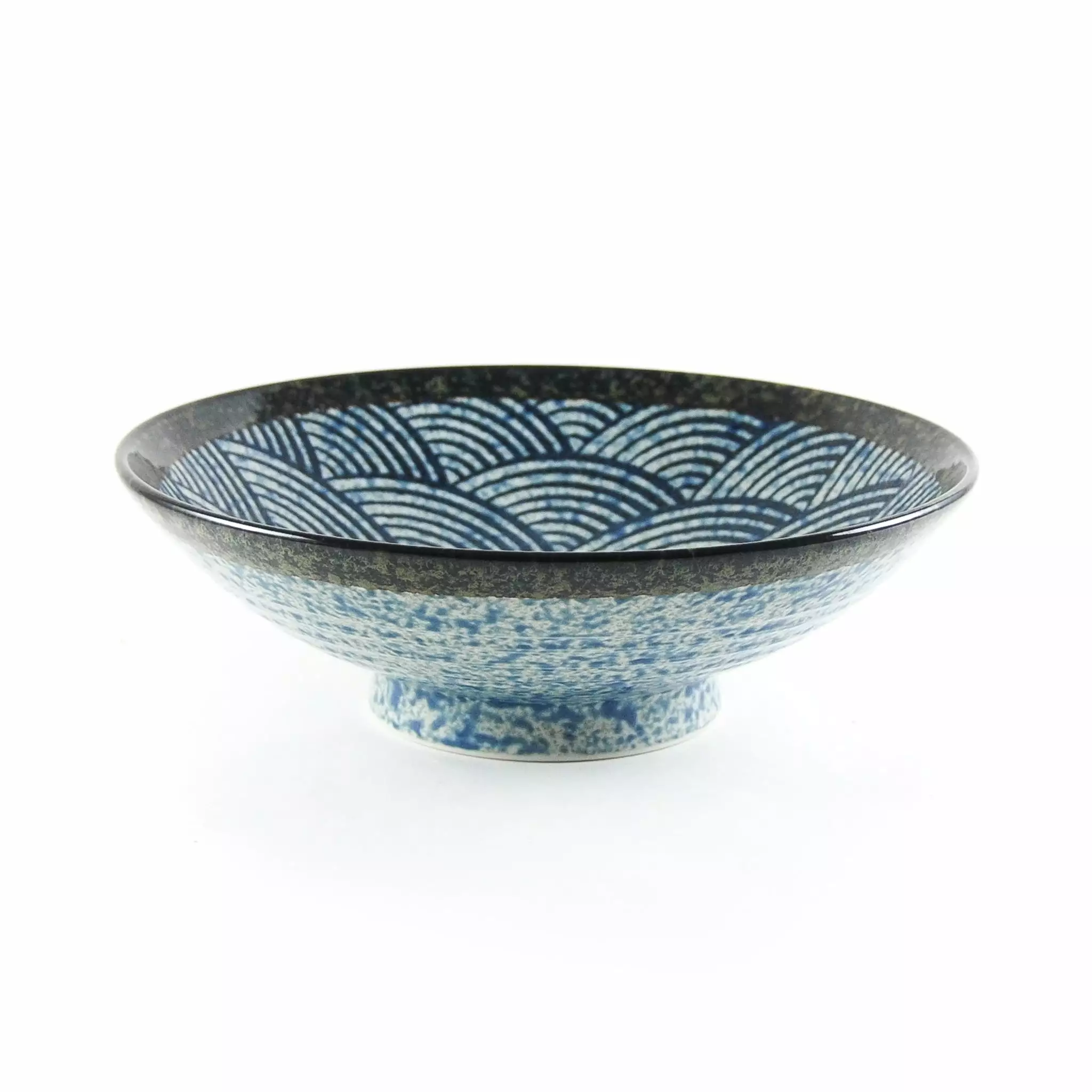 Kiji Stoneware & Ceramics Blue Wave Large Shallow Bowl 3 Kiji Stoneware & Ceramics Blue Wave Large Shallow Bowl