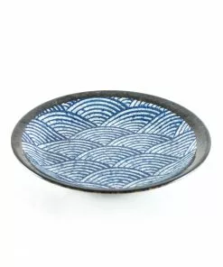 Kiji Stoneware & Ceramics Tableware Blue Wave Medium Plate 22cm