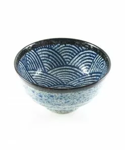 Kiji Stoneware & Ceramics Tableware Blue Wave Noodle Bowl