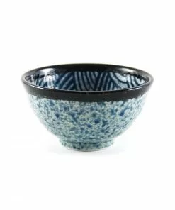 Kiji Stoneware & Ceramics Blue Wave Rice Bowl Tableware