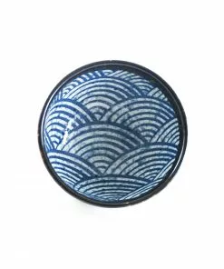 Kiji Stoneware & Ceramics Blue Wave Rice Bowl Tableware 8 Kiji Stoneware & Ceramics Blue Wave Rice Bowl Tableware
