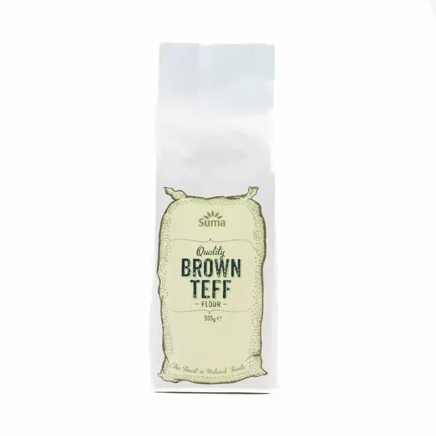 Suma Wholegrain Brown Teff Flour 500g 3 Suma Wholegrain Brown Teff Flour 500g