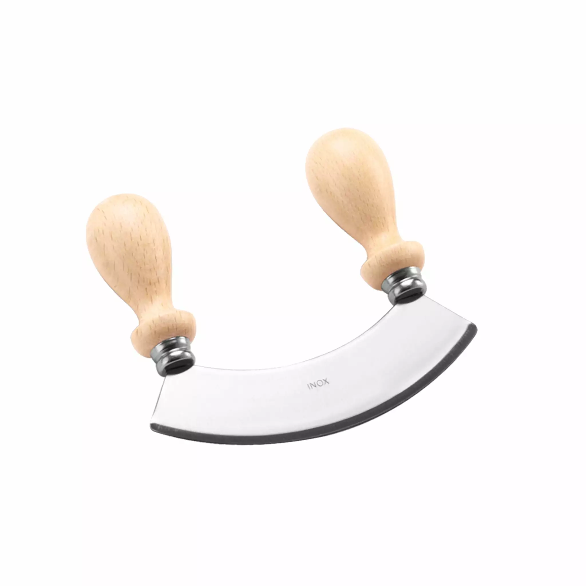 Eppicotispai Cookware Stainless Steel 6-Inch Mezzaluna Chopper/Mincer With Wooden Handle 3 Eppicotispai Cookware Stainless Steel 6-Inch Mezzaluna Chopper/Mincer With Wooden Handle