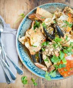 Kiji Stoneware & Ceramics Tableware Chouseki Blue Gold Plate 28.5cm Dia X 3.5cm