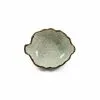Kiji Stoneware & Ceramics Cream & Pale Green Leaf Dish