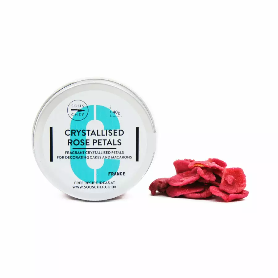 Sous Chef Crystallised Rose Petals 40g 3 Sous Chef Crystallised Rose Petals 40g