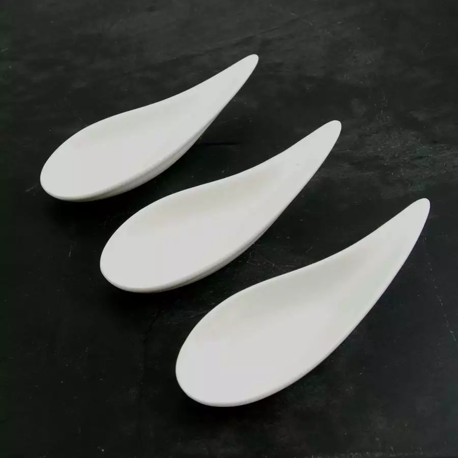 Kiji Stoneware & Ceramics Tableware White Porcelain Curved Canape Spoon X 12 3 Kiji Stoneware & Ceramics Tableware White Porcelain Curved Canape Spoon X 12