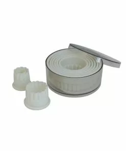 De Buyer Box Of 9 Fluted Round Pastry Cutters Cookware