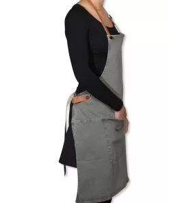 Dutchdeluxes Canvas BBQ Apron In Grey-Green 9 Dutchdeluxes Canvas BBQ Apron In Grey-Green