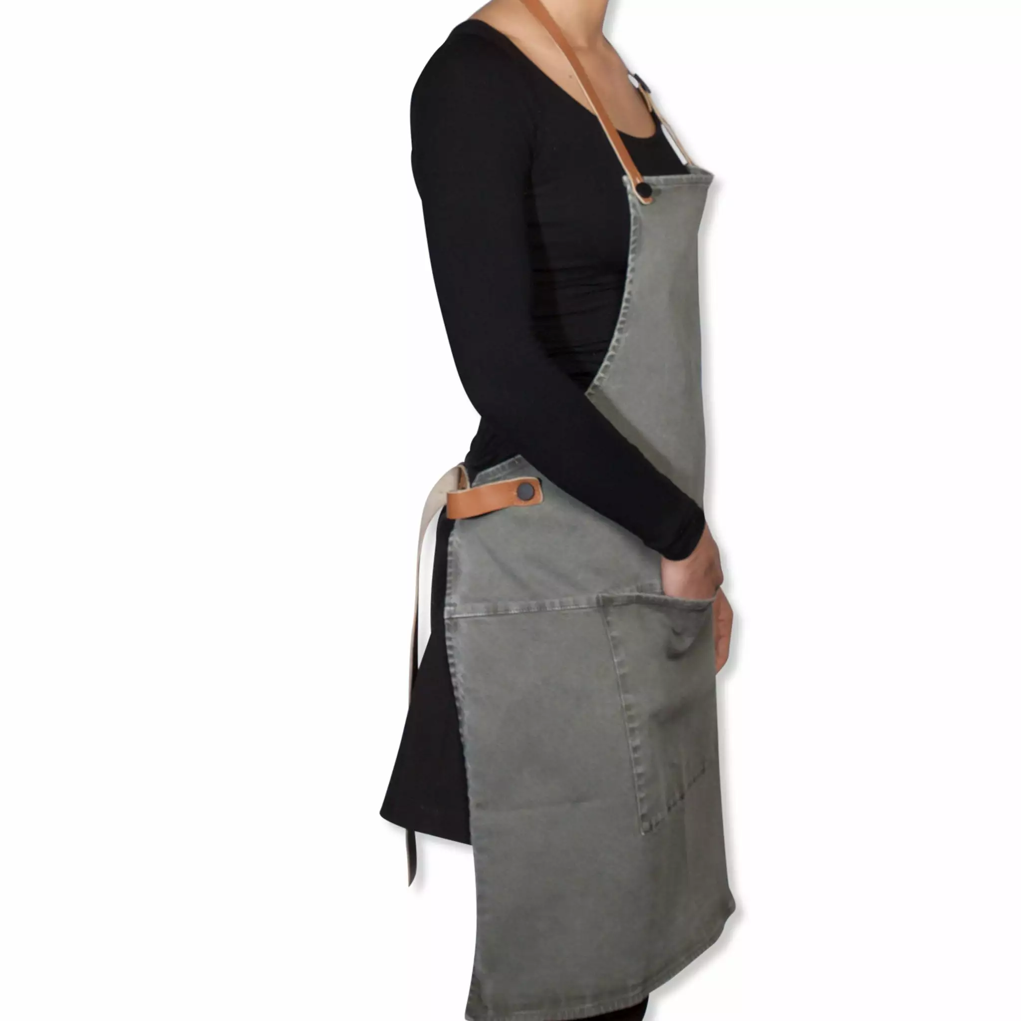 Dutchdeluxes Canvas BBQ Apron In Grey-Green 5 Dutchdeluxes Canvas BBQ Apron In Grey-Green