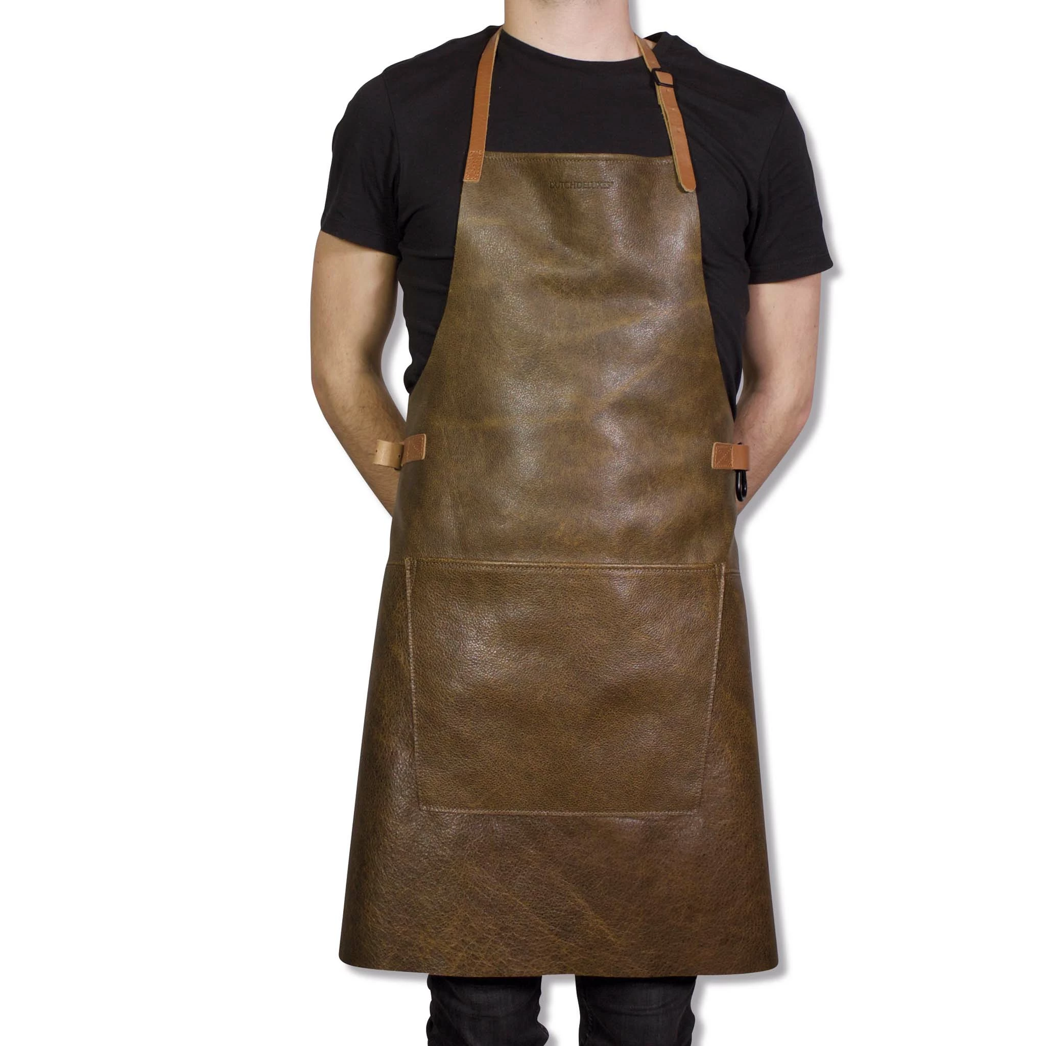 Dutchdeluxes Leather BBQ Apron In Vintage Brown 4 Dutchdeluxes Leather BBQ Apron In Vintage Brown