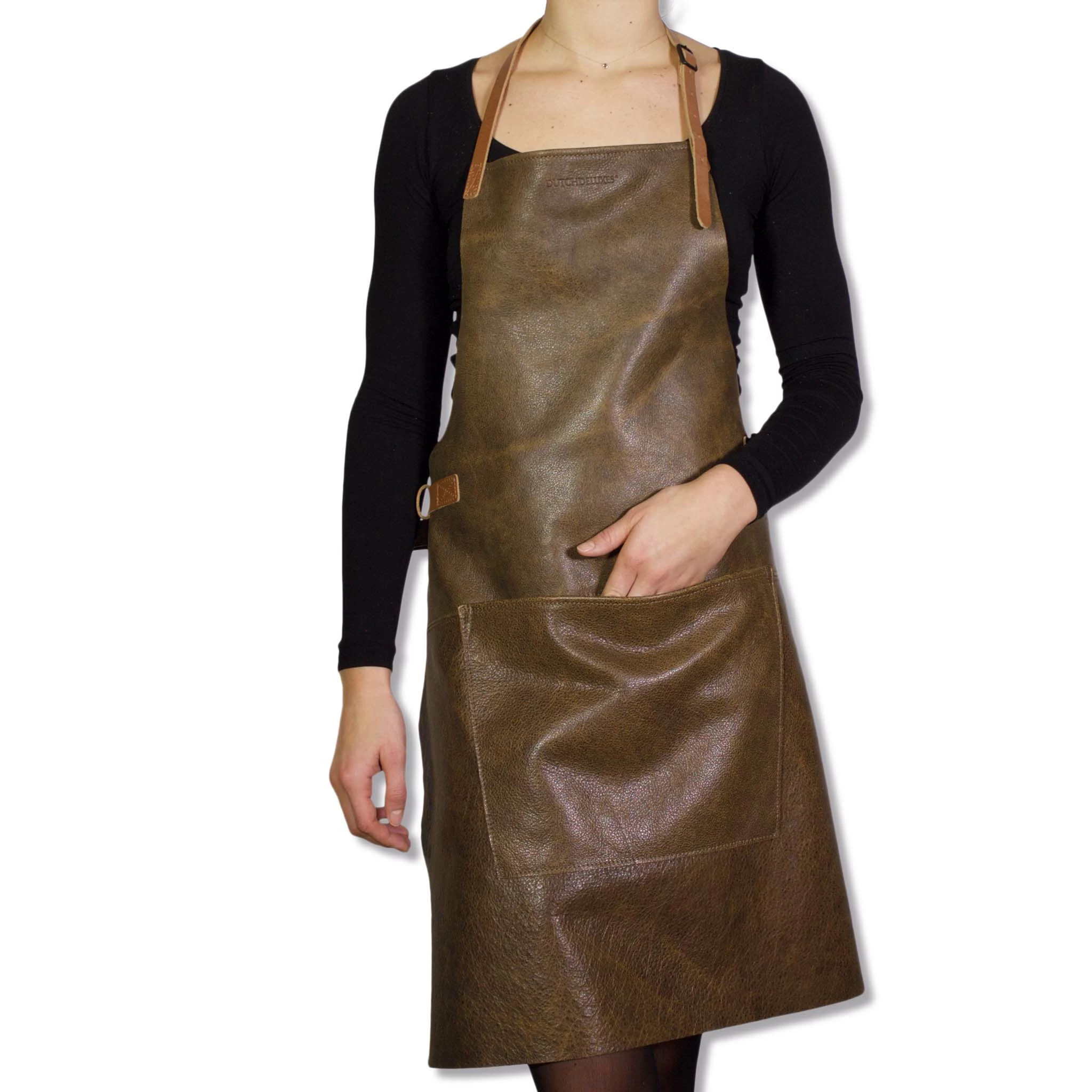 Dutchdeluxes Leather BBQ Apron In Vintage Brown 6 Dutchdeluxes Leather BBQ Apron In Vintage Brown