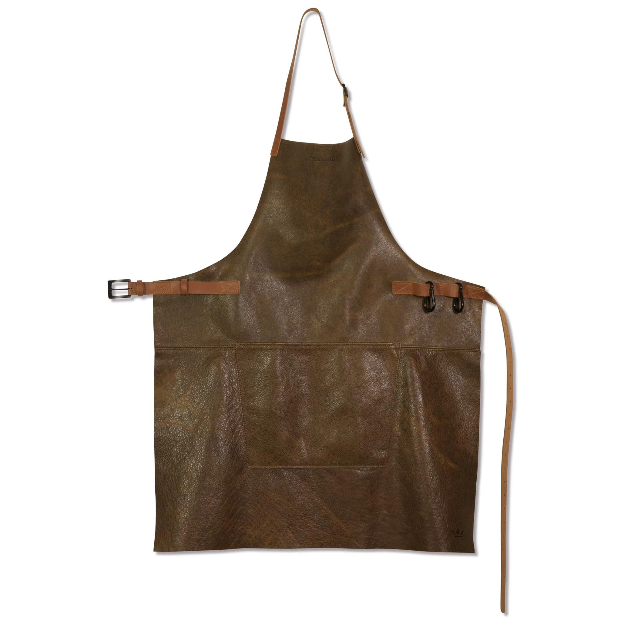 Dutchdeluxes Leather BBQ Apron In Vintage Brown 3 Dutchdeluxes Leather BBQ Apron In Vintage Brown
