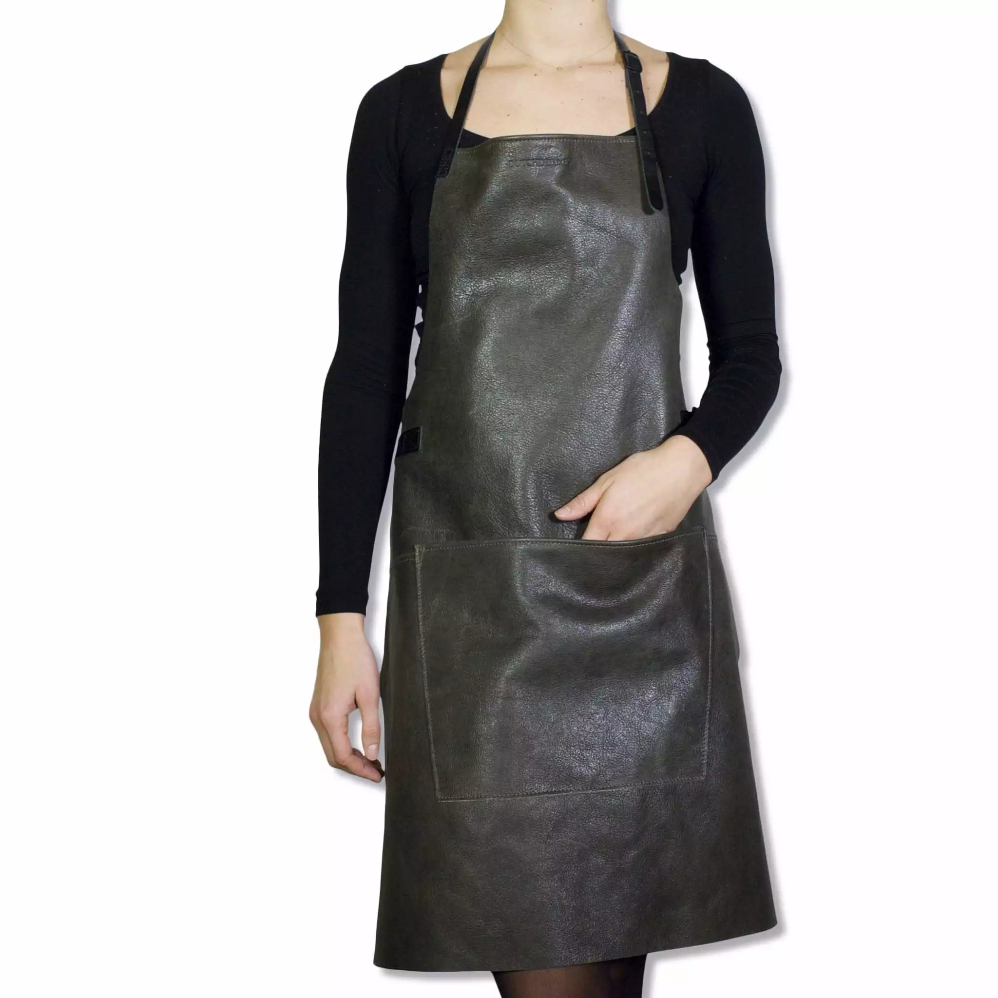 Cookware Dutchdeluxes Leather BBQ Apron In Vintage Grey 6 Cookware Dutchdeluxes Leather BBQ Apron In Vintage Grey