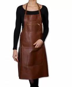 Dutchdeluxes Leather Zipper Apron In Classic Brown Cookware 12 Dutchdeluxes Leather Zipper Apron In Classic Brown Cookware
