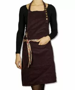 Dutchdeluxes Reversible Apron - Purple & Flower Field Cookware