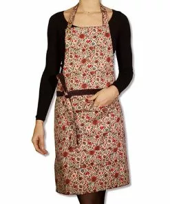 Dutchdeluxes Reversible Apron - Purple & Flower Field Cookware