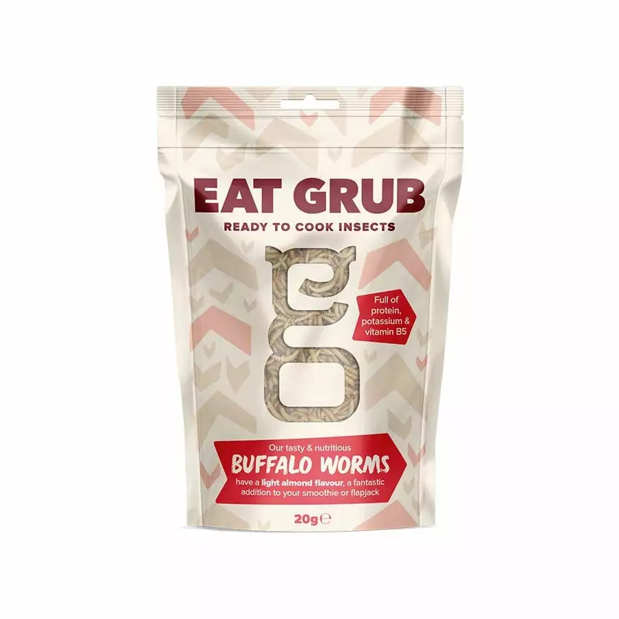 Eat Grub Edible Insects Edible Buffalo Worms 20g 3 Eat Grub Edible Insects Edible Buffalo Worms 20g