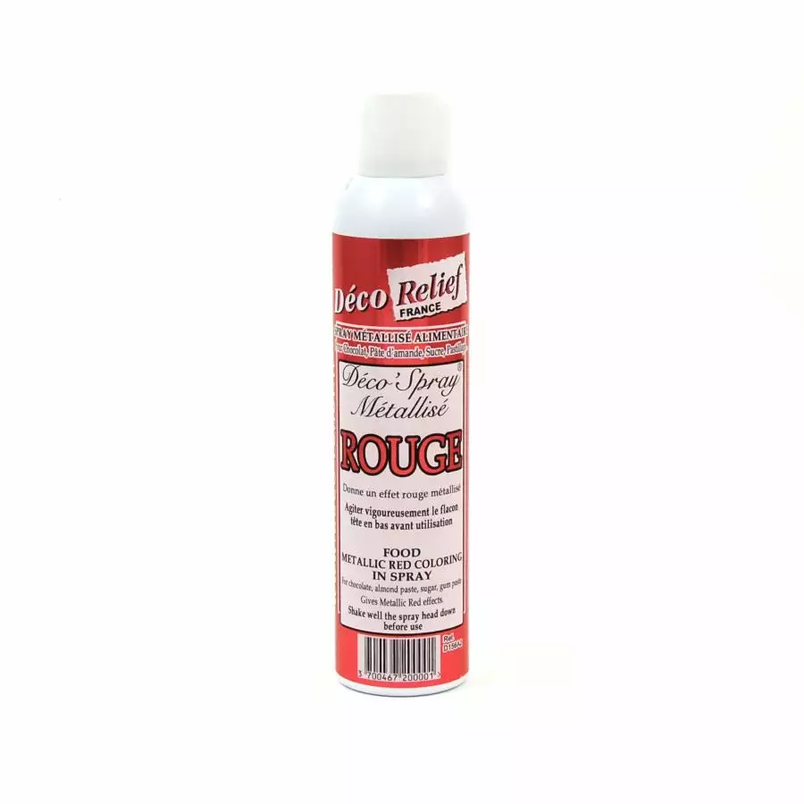 Deco Relief Edible Metallic Red Spray 300ml Ingredients 3 Deco Relief Edible Metallic Red Spray 300ml Ingredients