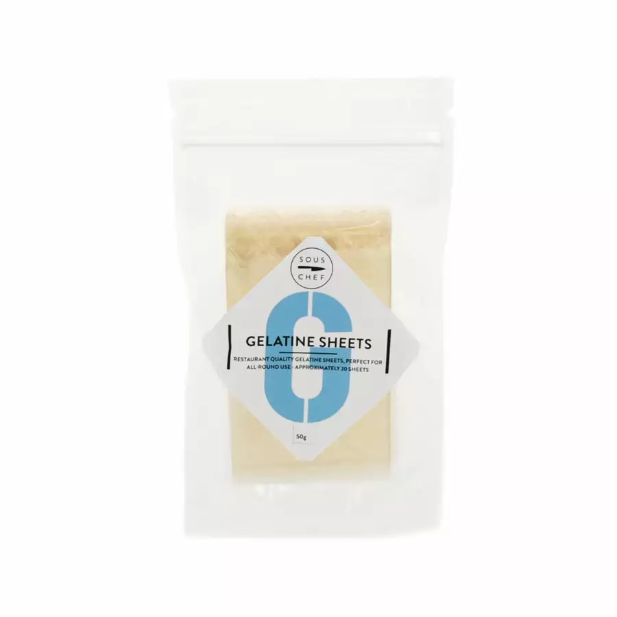 Sous Chef Ingredients Gelatine Sheets 50g 3 Sous Chef Ingredients Gelatine Sheets 50g