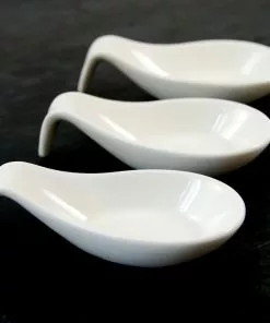 Kiji Stoneware & Ceramics White Drop Handle Canape Dish X 12 5 Kiji Stoneware & Ceramics White Drop Handle Canape Dish X 12