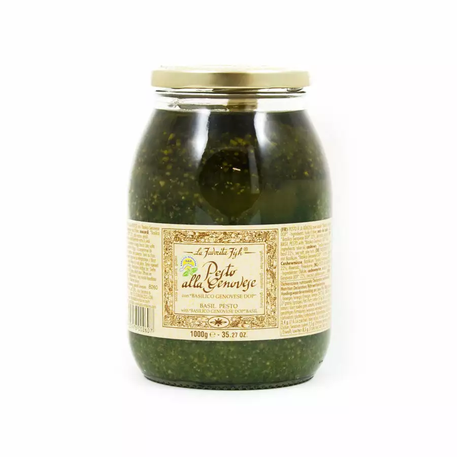La Favorita Pesto With Genovese Basil DOP Ingredients 6 La Favorita Pesto With Genovese Basil DOP Ingredients