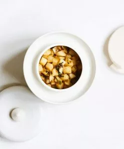 Sauerkraut Pots Handmade Stoneware Fermenting Crock In White 2 Litre