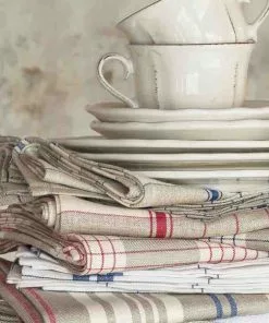 Coucke Kitchen Linen French Linen Tea Towel - EGR Bleu