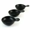 Kiji Stoneware & Ceramics Black Porcelain Lipped Canape Dish X 12 Tableware