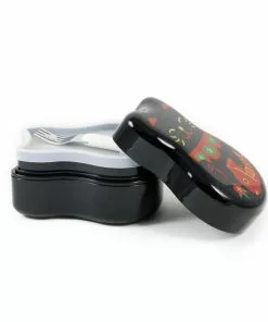 Hakoya Maruko Black Cat 2-Tier Bento Box 520ml Tableware