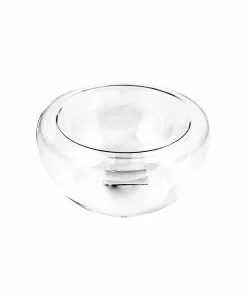 Portuguese Tableware Medium Double-Walled Glass Bowl X 3 170ml