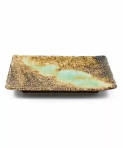 Kiji Stoneware & Ceramics Tableware Midori Oblong Sushi Plate 21.5 X 14.5cm