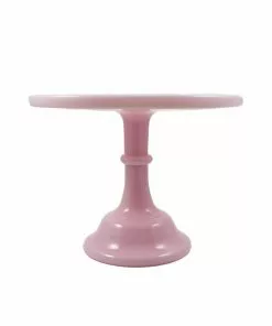 Professional Patisserie Supplies Mosser Glass Pink Milk Glass Cake Stand 10"