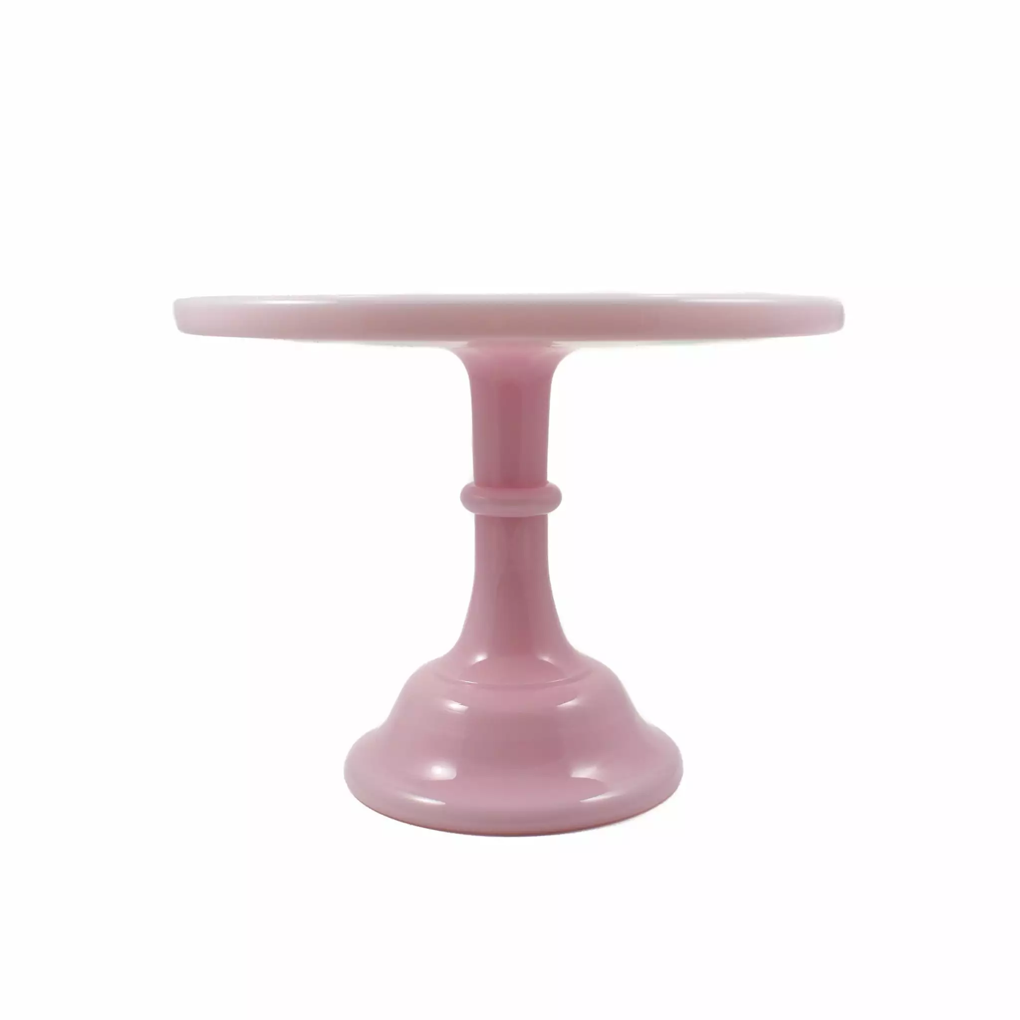 Professional Patisserie Supplies Mosser Glass Pink Milk Glass Cake Stand 10" 4 Professional Patisserie Supplies Mosser Glass Pink Milk Glass Cake Stand 10"