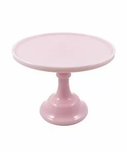 Professional Patisserie Supplies Mosser Glass Pink Milk Glass Cake Stand 10"