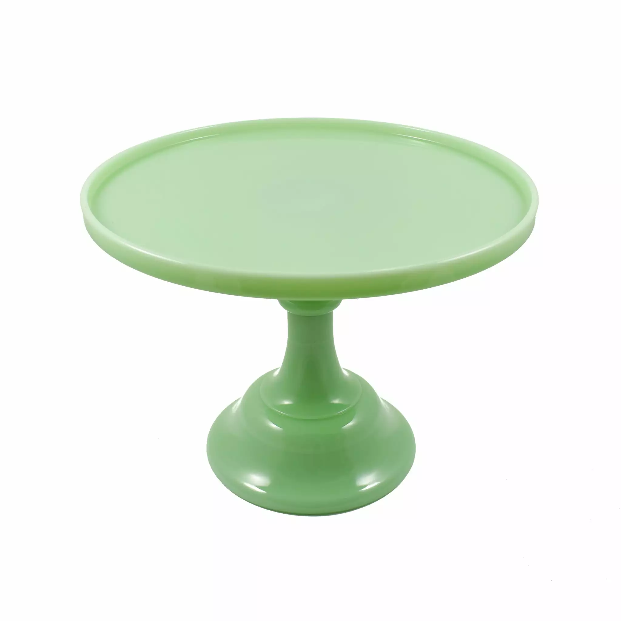 Mosser Glass Jade Milk Glass Cake Stand 3 Mosser Glass Jade Milk Glass Cake Stand