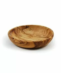 Naturally Med Olive Wood Round Dipping Bowl 9cm