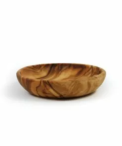 Naturally Med Olive Wood Round Dipping Bowl 9cm