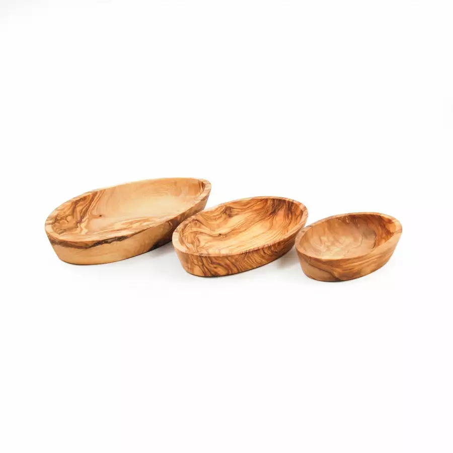 Naturally Med Tableware Olive Wood Stacking Bowl Set 3 Naturally Med Tableware Olive Wood Stacking Bowl Set