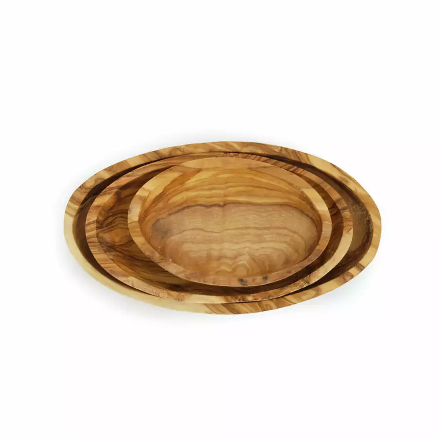 Naturally Med Tableware Olive Wood Stacking Bowl Set 5 Naturally Med Tableware Olive Wood Stacking Bowl Set