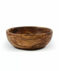 Naturally Med Olive Wood Round Dish 12.5cm
