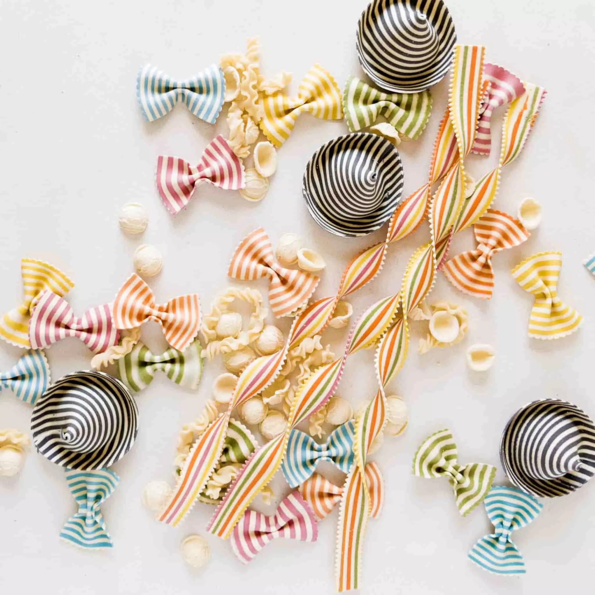 Pastificio Del Colle Rainbow Striped Farfalle 250g 4 Pastificio Del Colle Rainbow Striped Farfalle 250g