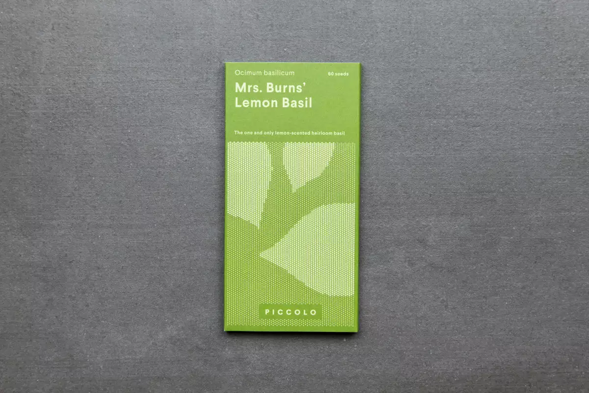 Piccolo Mrs. Burns Lemon Basil Seeds Ingredients 5 Piccolo Mrs. Burns Lemon Basil Seeds Ingredients