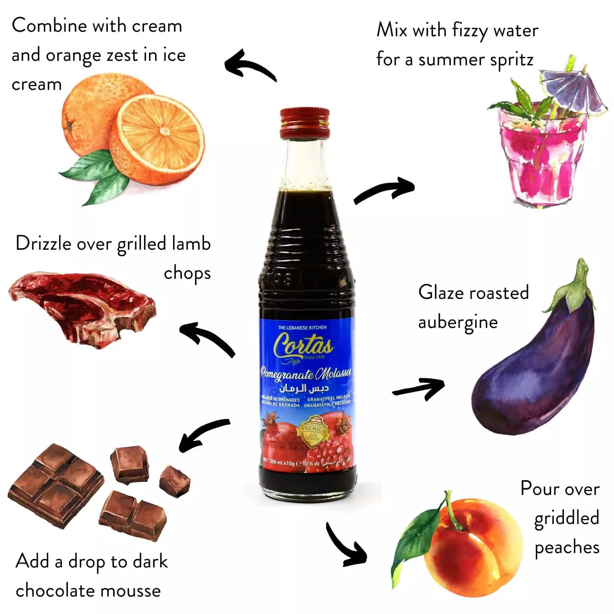 Cortas Pomegranate Molasses 300ml 8 Cortas Pomegranate Molasses 300ml