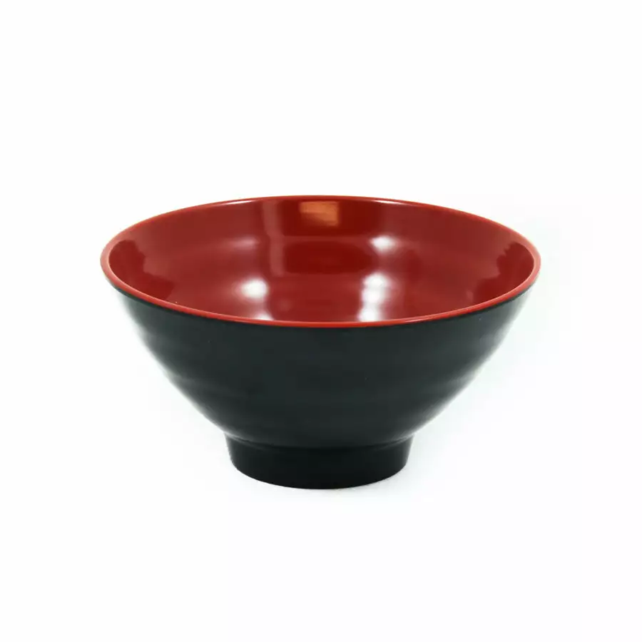 R&B Melamine Red & Black Rice & Soup Bowl Tableware 3 R&B Melamine Red & Black Rice & Soup Bowl Tableware