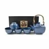 Kiji Stoneware & Ceramics Tableware Rich Blue Japanese Tea Set For Four 1 Kiji Stoneware & Ceramics Tableware Rich Blue Japanese Tea Set For Four