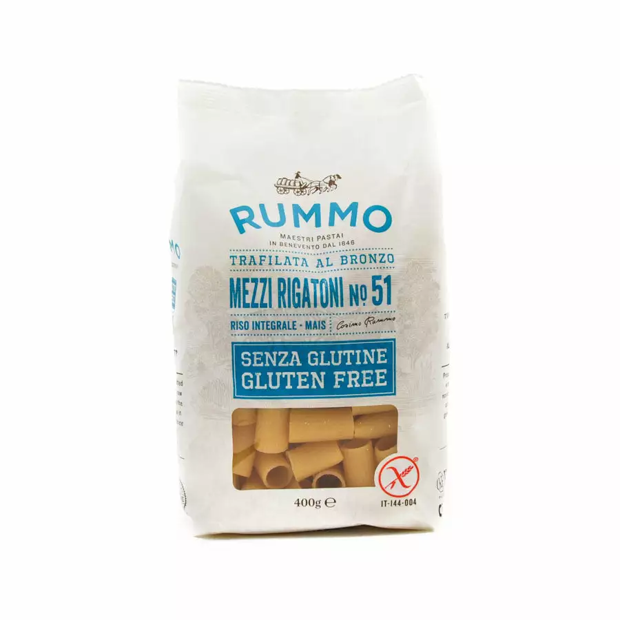 Ingredients Rummo Gluten Free Mezzi Rigatoni 400g 3 Ingredients Rummo Gluten Free Mezzi Rigatoni 400g